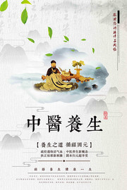 中国风中医养生海报图片