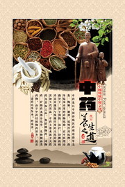 中医药养生挂画图片