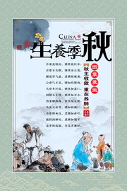 秋季养生口诀挂图设计