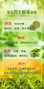 常见四大解毒食物海报