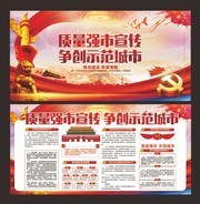 质量强市宣传争创示范城市展板图