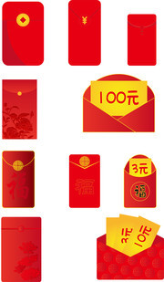 新年简洁红包模板图片