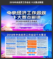 解读2018中央经济工作会议十大要点展板