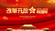 改革开放40周年海报模板图片