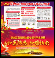 扫黑除恶专项斗争公安展板设计