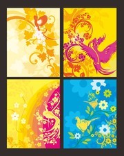 淡雅花纹底纹矢量图片