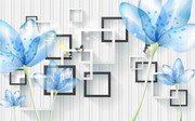 3D蝶恋花现代装饰画
