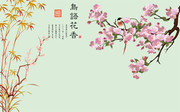 鸟语花香花鸟壁画图片