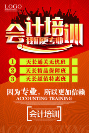 会计培训宣传海报图片