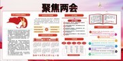 大气高端聚焦两会党建展板