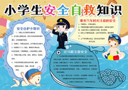 卡通小学生安全自救知识手抄报