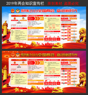 2019全国两会知识展板设计