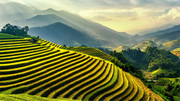 唯美梯田风景高清图片素材