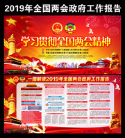 一图解读2019年政府工作报告宣传栏