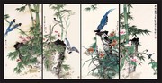 花鸟工笔竹子装饰画图片