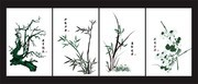 梅兰竹菊装饰画图片