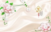 家和富贵珠宝花壁画图片