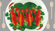 海鲜美食插画图片