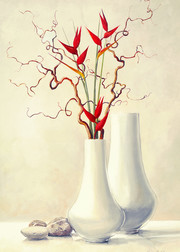花瓶油画装饰画
