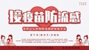 粉色简约预防流感病毒宣传海报