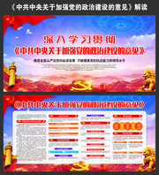 解读关于加强党的政治建设的意见宣传栏