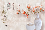 花瓶中的玉兰花图片装饰