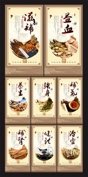 中国风中草药养生挂图