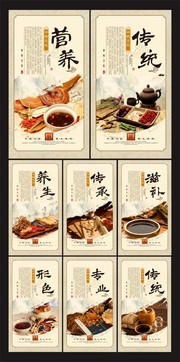 中药材养生挂图模板