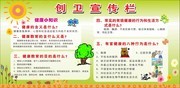 绿色卡通创卫宣传栏