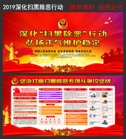 深化扫黑除恶行动公安展板下载
