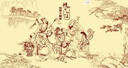 八仙过海雕刻装饰画图片素材