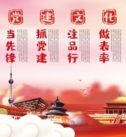 当先锋注品行党建文化展板
