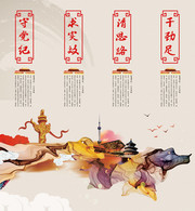 中国风党风建设挂图图片