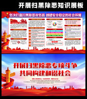 开展扫黑除恶专项斗争活动板报设计