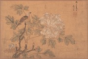 明王时敏花鸟牡丹古画图片