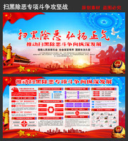 扫黑除恶弘扬正气宣传栏