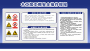 木工加工棚安全操作规程展板