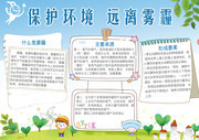 保护环境远离雾霾小报