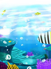 海底世界卡通插画背景下载