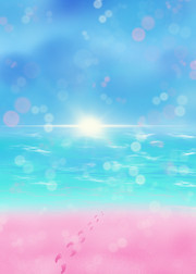 浪漫沙滩海边背景图片