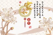 家和富贵花卉电视墙