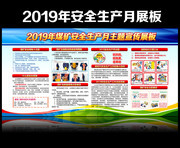 煤矿2019安全生产月主题宣传展板
