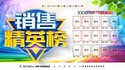 销售精英榜展板设计