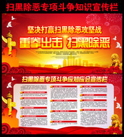 扫黑除恶专项斗争应知应会宣传栏