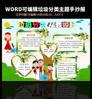 垃圾分类从我做起WORD板报