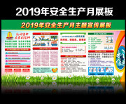 施工现场2019安全月知识展板