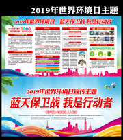 2019世界环境日宣传海报展板图片