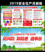 2019安全生产月宣传栏展板