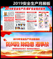 煤矿企业2019安全生产月主题展板