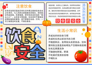 简约饮食安全手抄报小报